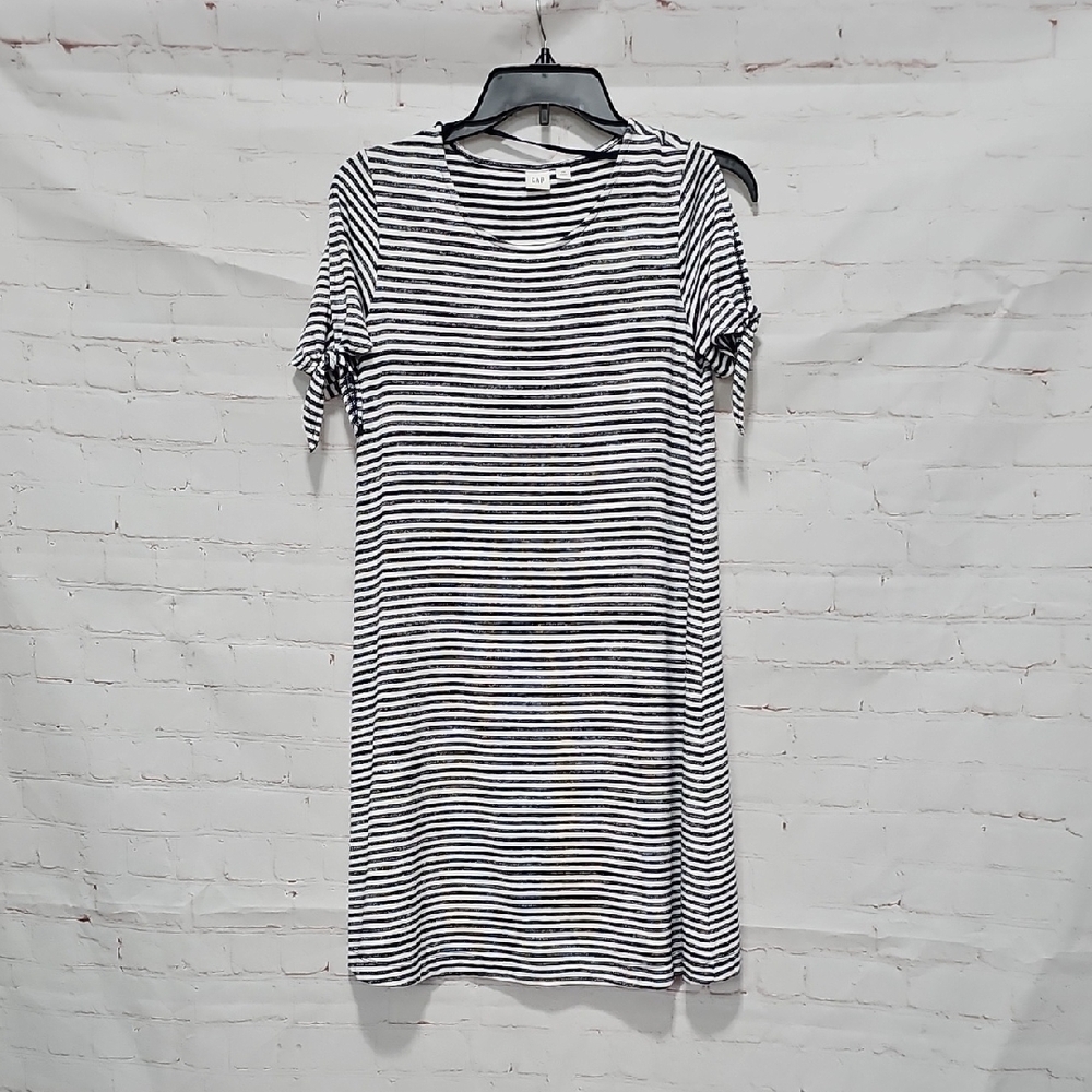 GAP Monochrome Striped Mini Dress